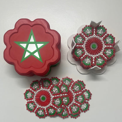 Coffret de 12 dessous de verre – Effet Zellige (MOROCCO EDITION)